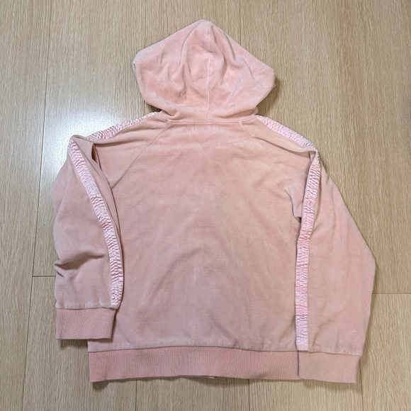 Kumi Kyoku Pink Velour Hoodie for Girls - Picture 3 of 3